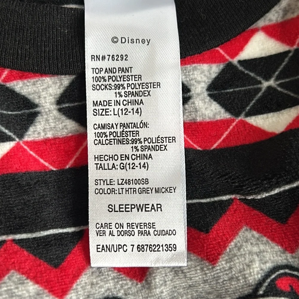 NEW Disney Fleece Mickey Mouse Pajamas - Picture 6 of 9